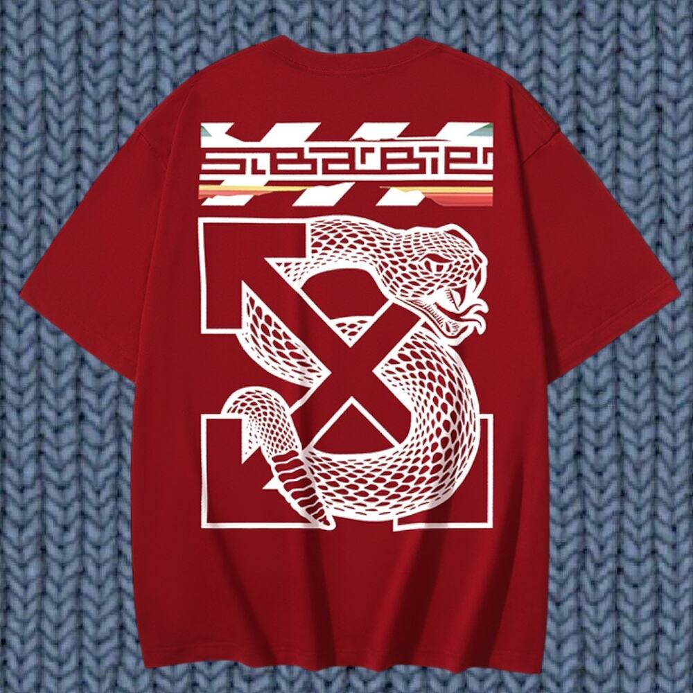 Off-white Men's Red Short Sleeve T-Shirt